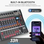 MIZISNR 8-Channel Audio Mixer with Bluetooth Port