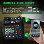 4-Channel DJ Audio Mixer with Bluetooth & USB