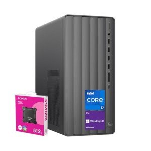 HP Newest Envy Intel i7 Premium Tower Desktop, Intel i7-14700 (Beats Intel i9-12900), 32GB RAM, 1TB SSD, Wi-Fi 6, SD Card Reader, Windows 11 Pro, Black, with External 512GB SSD Bundle