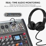 MIZISNR 8-Channel Audio Mixer with Bluetooth Port