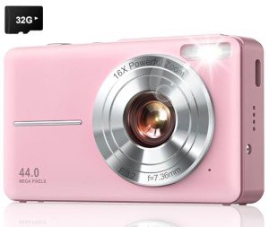 Upgraded 1080P Kids Digital Camera with 32GB Card