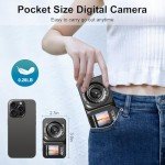 QUOLODOO 4K Dual Screen Point and Shoot Camera