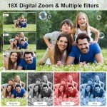 QUOLODOO 4K Dual Screen Point and Shoot Camera