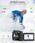 48MP 4K Vlogging Camera with 16X Zoom