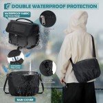 RAINSMORE Waterproof Camera Sling Bag with Tripod Holder