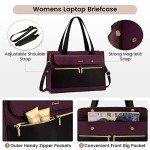 LOVEVOOK Laptop Bag for Women 15.6 Inch Laptop Tote Work Bag Professional Leather Computer Briefcase Waterproof Business Teacher Office Bag Handbag
