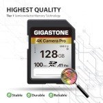 GIGASTONE 128GB 4K Memory Card - Fast Speed