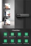 Fingerprint Keyless Entry Smart Door Lock - 3 in 1