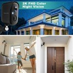 2K Wireless Outdoor Security Camera with AI Detection