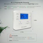 Energy-Saving Programmable Thermostat with Blue Backlight