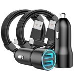 Fast Charging USB Car Charger for iPhone 16, 2 Pack