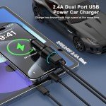 Fast Charging USB Car Charger for iPhone 16, 2 Pack