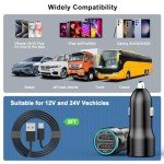 Fast Charging USB Car Charger for iPhone 16, 2 Pack