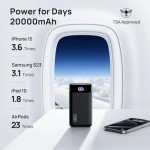 INIU Portable Charger, 22.5W 20000mAh USB C in & Out Power Bank Fast Charging, PD 3.0+QC 4.0 LED Display Phone Battery Pack Compatible with iPhone 16 15 14 13 Pro Samsung S23 Google iPad Tablet, etc