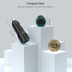 Fast Charging USB Car Charger for iPhone 16, 2 Pack