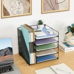 5-Tier Desktop Organizer for Office Supplies (Black)
