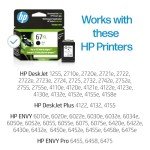 HP 67XL Black Ink Cartridge for DeskJet & ENVY
