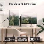 BONTEC Adjustable Dual Monitor Stand for 13-32" Screens
