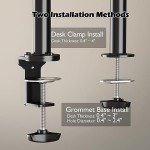 BONTEC Adjustable Dual Monitor Stand for 13-32" Screens