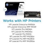 HP 58X Black Toner Cartridge for LaserJet Printers