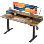 Height Adjustable Electric Standing Desk with Drawers