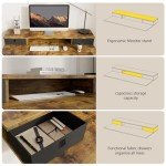 Height Adjustable Electric Standing Desk with Drawers