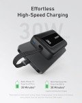 Anker Zolo Power Bank, 20,000mAh 30W High-Speed Portable Charger with Built-in USB-C Cable, 1 USB-C, 1 USB-A, Battery Pack for iPhone 16/15/15 Pro/15 Pro Max/15 Plus, MacBook, Galaxy, and More