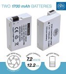 BM 2-Pack LP-E8 Batteries & Charger for Canon