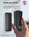 MUBVIEW Wireless Video Doorbell with Chime and Motion Detection