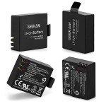 GeeKam 2-Pack 1350mAh Rechargeable Action Camera Batteries