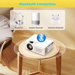 PURSHE Mini Bluetooth Projector - Full HD 1080P