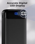 Portable Charger Power Bank 40000mAh Powerbank PD 30W and QC 4.0 Fast Charging External Battery Pack with USB-C LED 3 Outputs & 2 Inputs Portable Charging for iPhone 15 14 13 pro, Samsung
