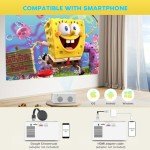 PURSHE Mini Bluetooth Projector - Full HD 1080P