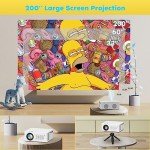 PURSHE Mini Bluetooth Projector - Full HD 1080P