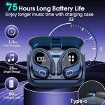 Aptkdoe Bluetooth 5.3 Wireless Earbuds with Deep Bass
