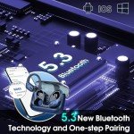 Aptkdoe Bluetooth 5.3 Wireless Earbuds with Deep Bass