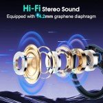 Aptkdoe Bluetooth 5.3 Wireless Earbuds with Deep Bass