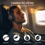 Falebare Bluetooth Noise Cancelling Headphones, 80H Playtime
