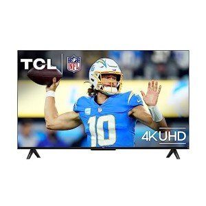 TCL 43-Inch Class S4 4K LED Smart TV with Fire TV (43S450F, 2023 Model), Dolby Vision HDR, Dolby Atmos, Alexa Built-in, Apple Airplay Compatibility, Streaming UHD Television, Black