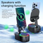 5-in-1 Bluetooth Speaker and Phone Holder with Lights