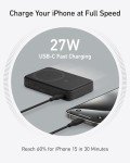 Anker MagGo Power Bank, Qi2 Certified 15W Ultra-Fast MagSafe-Compatible Portable Charger, 10,000mAh Battery Pack with Smart Display & Foldable Stand, For iPhone 16/15/14/13 Only (USB-C Cable Included)