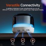 Portable Bluetooth Speaker with RGB Lights & Bass