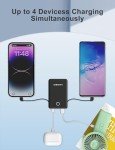 6000mAh Slim Power Bank with Built-In Cables