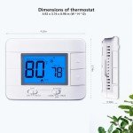 Multi-Stage Non-Programmable Home Thermostat with LCD Display
