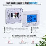 Multi-Stage Non-Programmable Home Thermostat with LCD Display