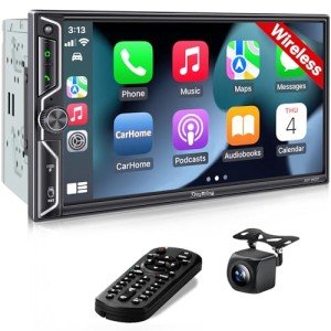7" QLED Car Radio with Wireless CarPlay & Android Auto