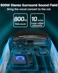 FOLTUSYMY 10" 800W Powered Car Subwoofer with LED
