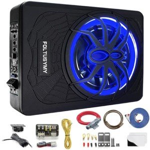 FOLTUSYMY 10" 1200W Slim Under Seat Car Subwoofer