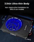 FOLTUSYMY 10" 1200W Slim Under Seat Car Subwoofer