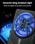 FOLTUSYMY 10" 800W Powered Car Subwoofer with LED